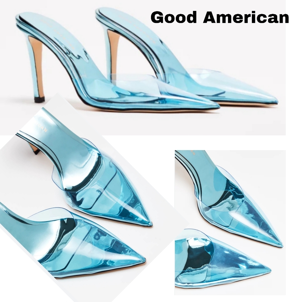 Good American Cinder-F*cking-Rella Mule.  Sz 8, 9, & 7.5.